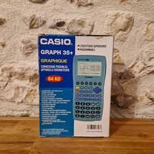 CALCULATRICE CASIO GRAPH 35+  CONNECTABLE 64KO + MANUEL BOITE ET CABLE