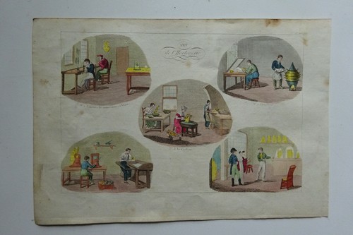 Gravure 1825 industrie - gravure, /