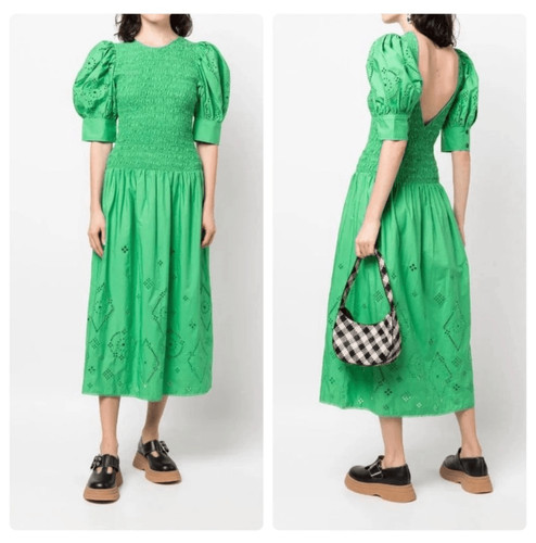 Ganni broderie anglaise - anglaise, cotton
