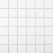 Carreaux de Mosaique Uni Blanc