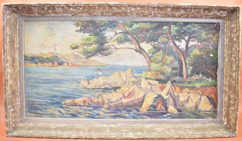 Peinture huile sur toile - peinture, à