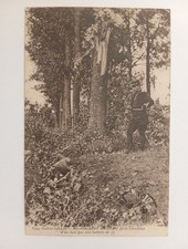 Old postcard, war 14-15, reconnaissance after watering shells 75, Corp ditch