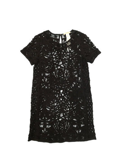 Robe noire crochet - noire, au
