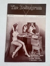1940's The Deltagram Woodcraft Magazine- Make a Poker Table, Vanity
