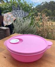 TUPPERWARE CRYSTALWAVE 1.0L MICROWAVE BOWL PINK
