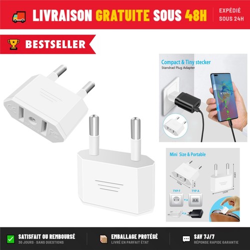 Adaptateur prise usa - prise, vers
