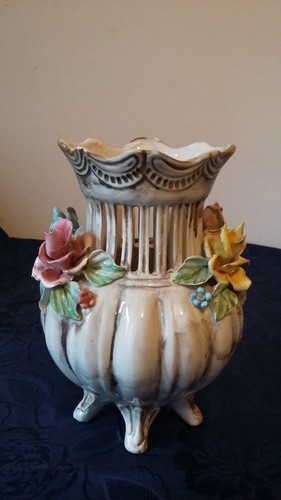 Ancien vase ajoure ceramique - ajoure,