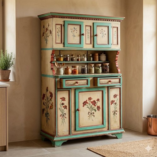 Buffet ancien bois laqué avec - laqué,