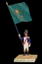 Porte-drapeau ESCORTE IMPÉRIALE - GOLF JUAN -  Figurine  G. RENAUD / toy soldier