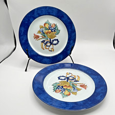 Borghese by Bernardaud Limoges France - 2 Salad Plates Blue Band - 8.5"
