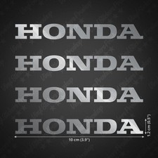 4 Stickers HONDA 10 cm ARGENT