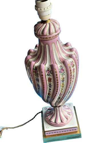 Grand pied lampe - grand, porcelaine