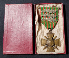 Croix de Guerre 1914-1918 Palmes Silver 15 Quotes WW1 French War Cross Pilot