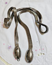 VINTAGE CEINTURE EN METAL ARGENTE A IDENTIFIER  FERMOIR EN ARGENT L 93 CM