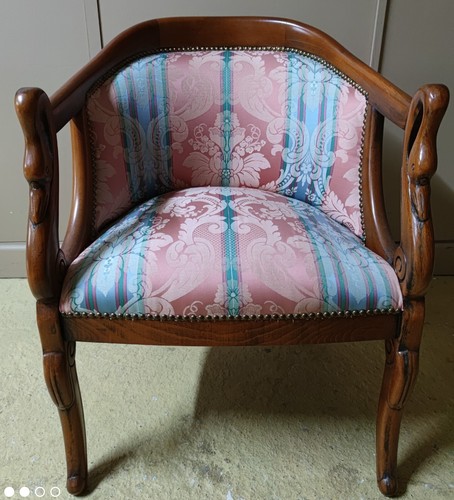 Fauteuil style crapaud bois - fauteuil,