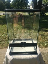 11-gal Tall Vertical Reptile Terrarium Glass Habitat Cage, Black 18" x 12" x 12"