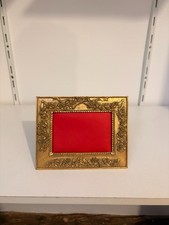 Ancien Cadre Photo Fleur Doré