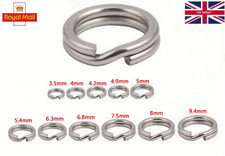 Fishing Split Rings Strong Stainless Steel Sea Rig Links Small Large Attach Hook