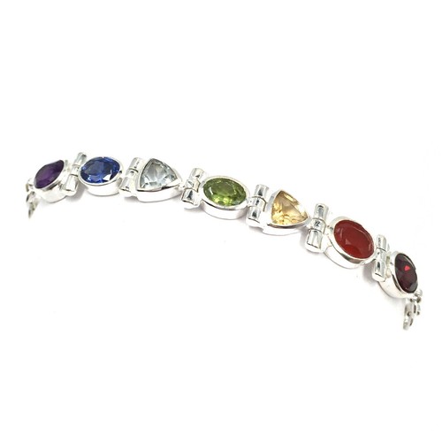 Bracelet multicolore argent - bracelet,
