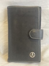 Maison Pourchet Canvas Leather Wallet Card I.D. Change Purse CORNER ISSUES READ