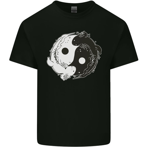 Shirt yin yang - yin, axolotl