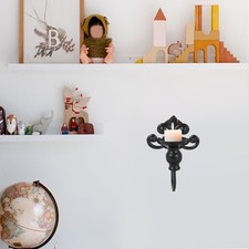 Ancien bougeoir mural en fer art décoratif pour salle à manger et salon