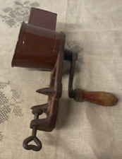Antique Vintage Red Cheese Grater with Enamel Part in Working Condition
