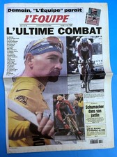 L'EQUIPE 01/08/1998 MARCO PANTANI GEANT DU 85ème TOUR DE FRANCE REJOINT COPPI