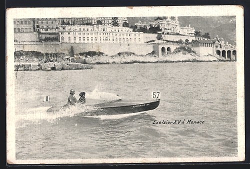 Carte postale monaco bateau - postale, monaco,