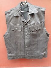 GILET cuir L biker doublé