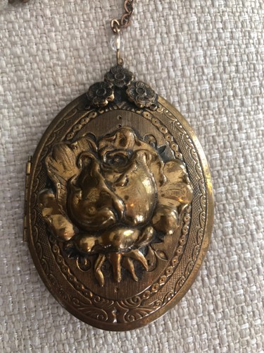 Large art nouveau locket - art,