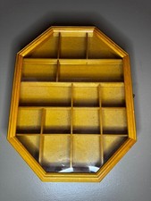 Wooden Wall Display Case Glass Door Display Stand Collection Miniatures Trinkets
