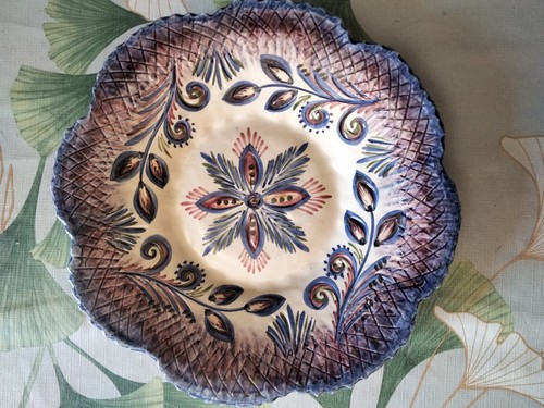 Assiette barbotine - assiette, en