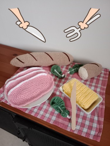 Dinette laine au crochet - laine,