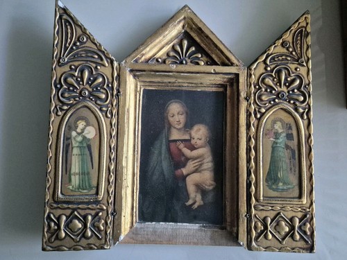 Christian triptych icon virgin - icon,
