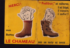 PARIS (XVII°) BOOTS Pedibus "LE CHAMEAU" leaflet illustrated in 1960