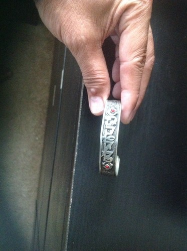 Vintage tibetan silver cuff - vintage,