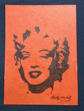 Andy Warhol Drawing on paper (Handmade) signed and stamped mixed media.