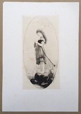 Gravure Portrait Jeune Fille