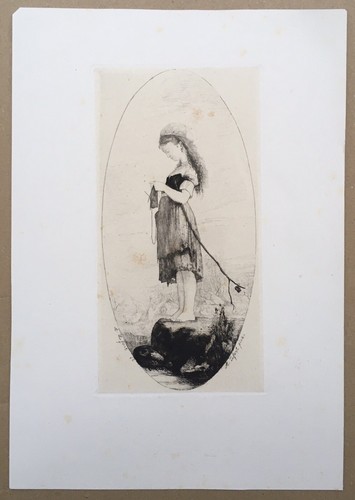 Gravure portrait jeune - portrait, fille