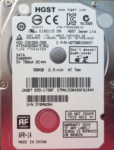 Hitachi 500gb 5400rpm - , 2.5