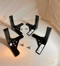 FOUR IKEA BESTA LINE FOUR BLACK FINISH FURNITURE LEGS SCREWS NANNARP 18260