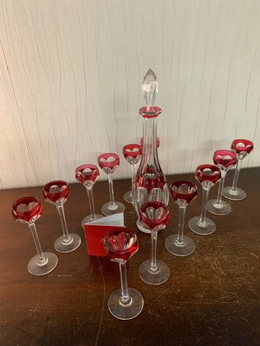 Service liqueur rouge - , en