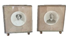 Paire  Porte-photos Verre