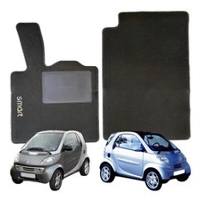 Set 2 Tapis Moquette Appropriés pour SMART Fortwo 1998-2007 - (Sans Attaques)