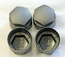 GENUINE AUDI A1 A3 A4 A5 A6 Q5 ALLOY WHEEL LOCKING NUT BOLT COVERS CAPS x4 GREY