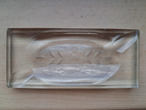 Cendrier fleuri cristal ou - en,