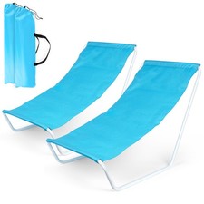 Chaises Longues Jardin Plage Portables 2pcs Pliantes Extérieur
