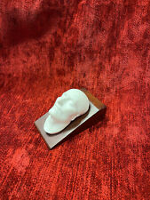 Napoleon Bonaparte 19th century porcelain cookie death mask mahogany base