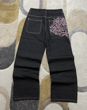 Jeans Baggy À Motifs Brodés 